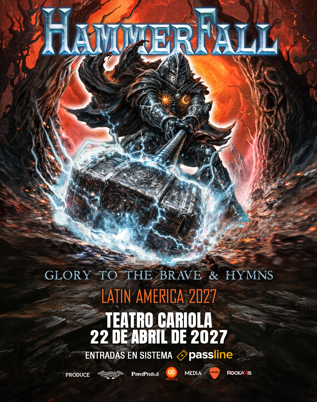 HammerFall regresa a Chile en el aniversario número 30 de su primer álbum